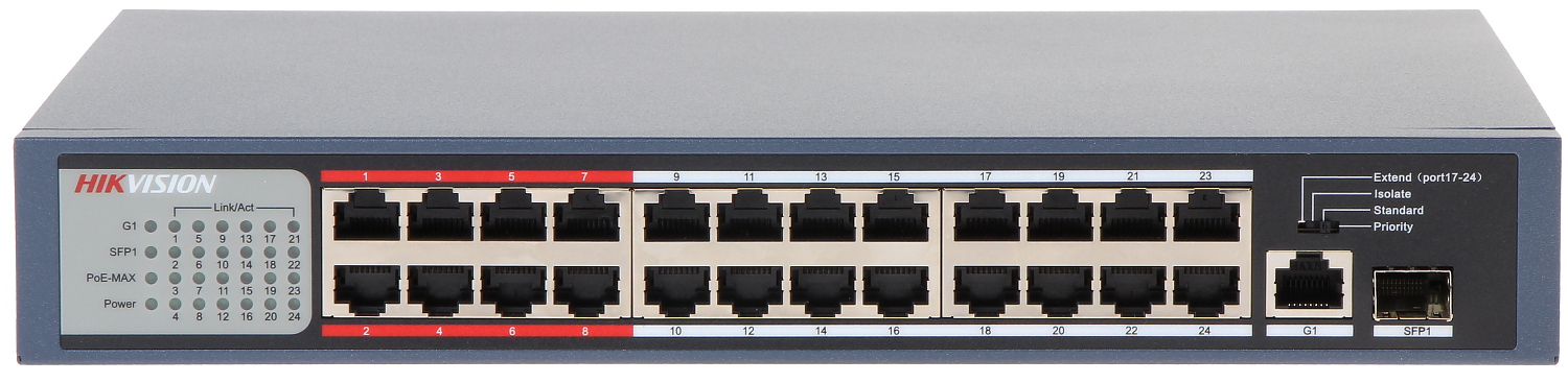 Hikvision 24 ports PoE Network Switch – DS-3E0326P-E/M model DS-3E0326P-E/M